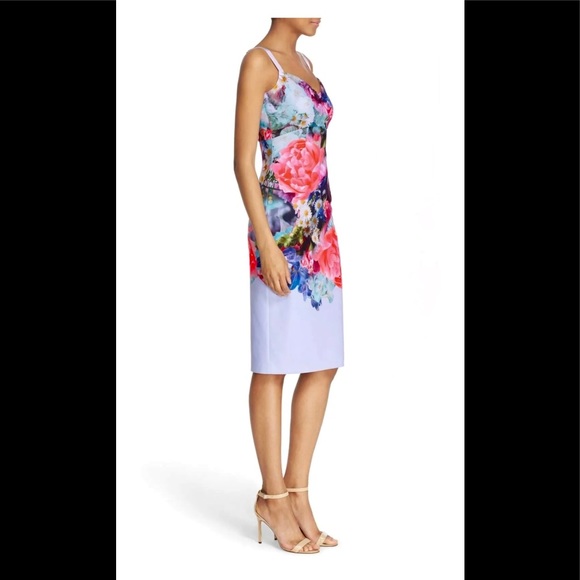 TED BAKER Emore Floral Bodycon Dress Size 1 - Picture 2 of 7
